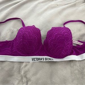 NWT Purple Victorias Secret Lined Demi Bra